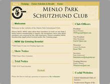 Tablet Screenshot of menloparkschutzhund.com